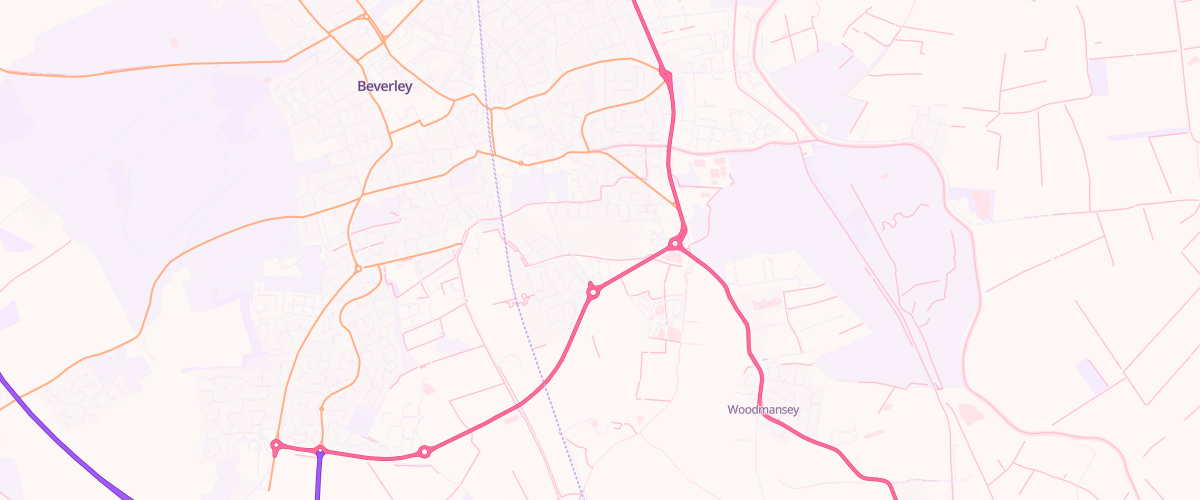 Map showing the location of Rontec Beverley