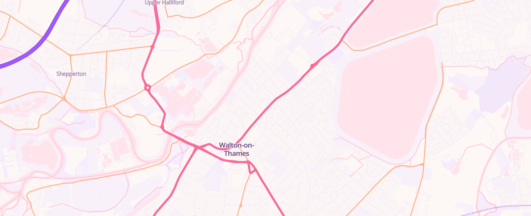 Map showing The Garage, Walton On Thames