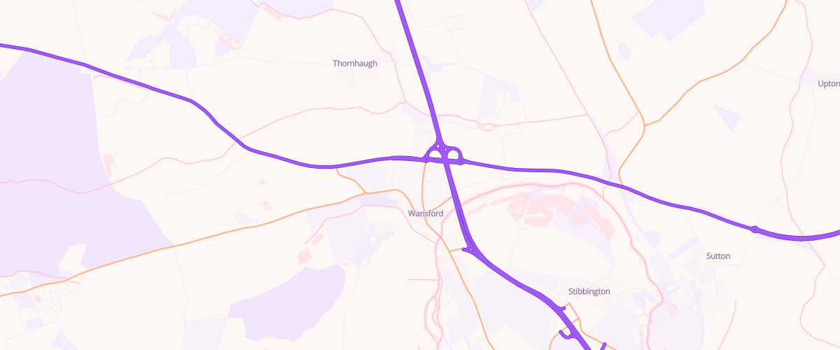Map showing the location of Rontec Wansford