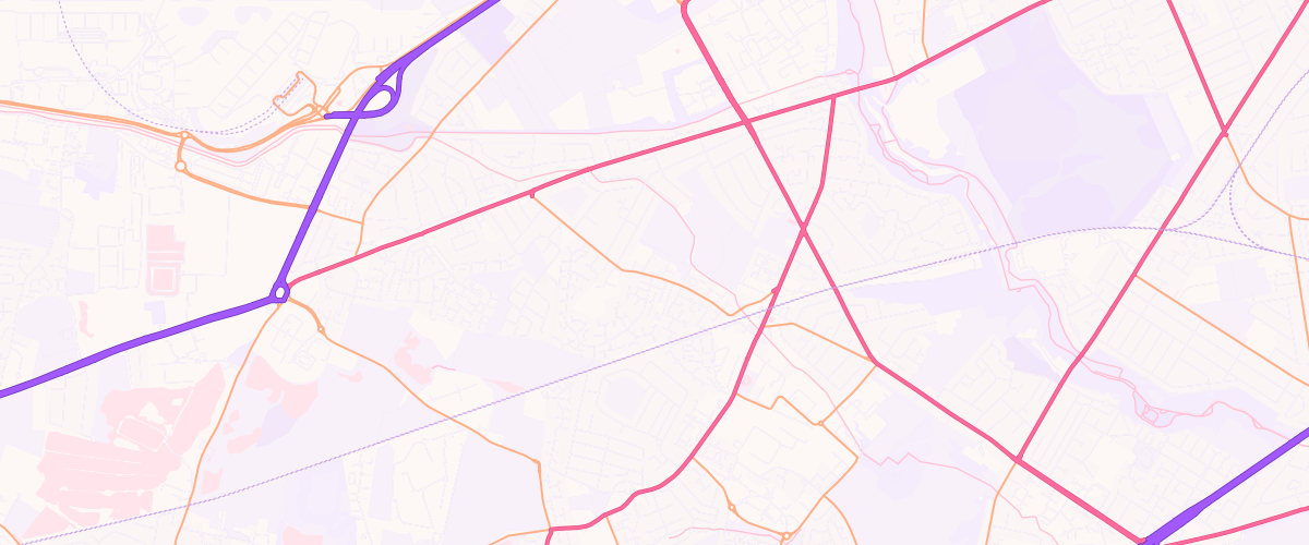 Map showing the location of Bedfont Lane Service Station