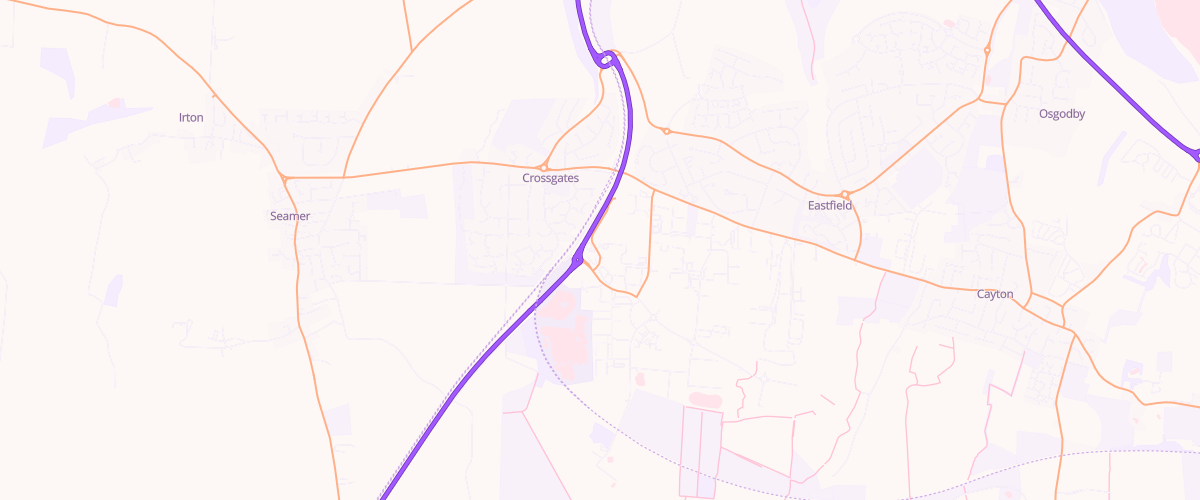Map showing the location of Mfg Morrisons Scarborough