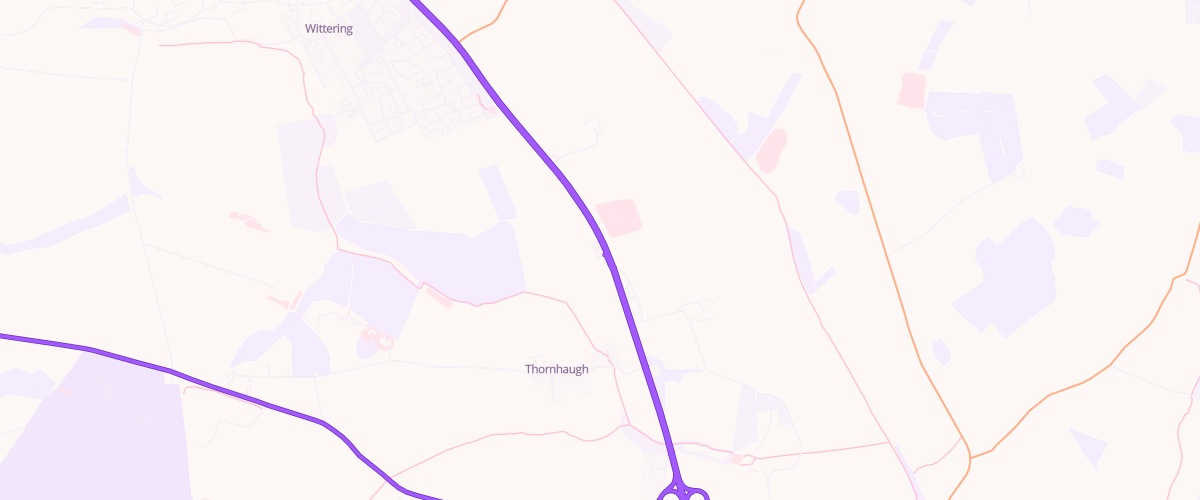 Map showing the location of Wittering