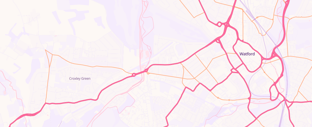 Map showing Hartwell Watford, Watford