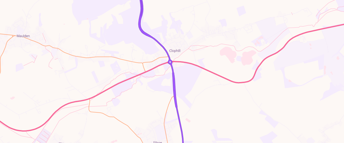 Map showing the location of Ascona New County Service