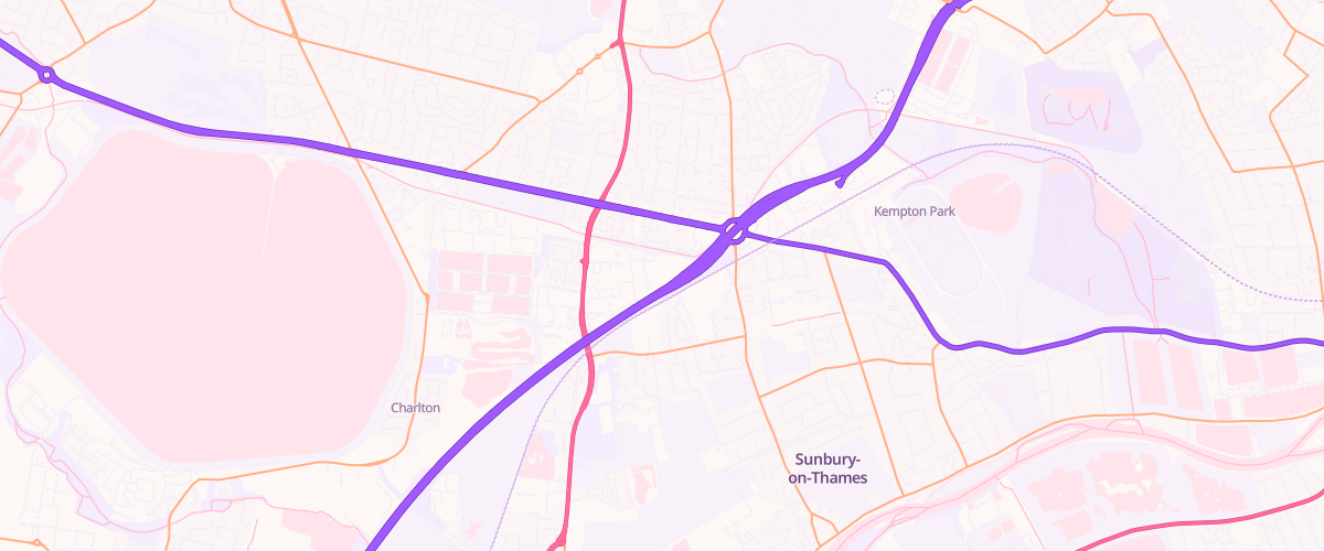 Map showing the location of Sunbury-On-Thames Extra Petrol Filling