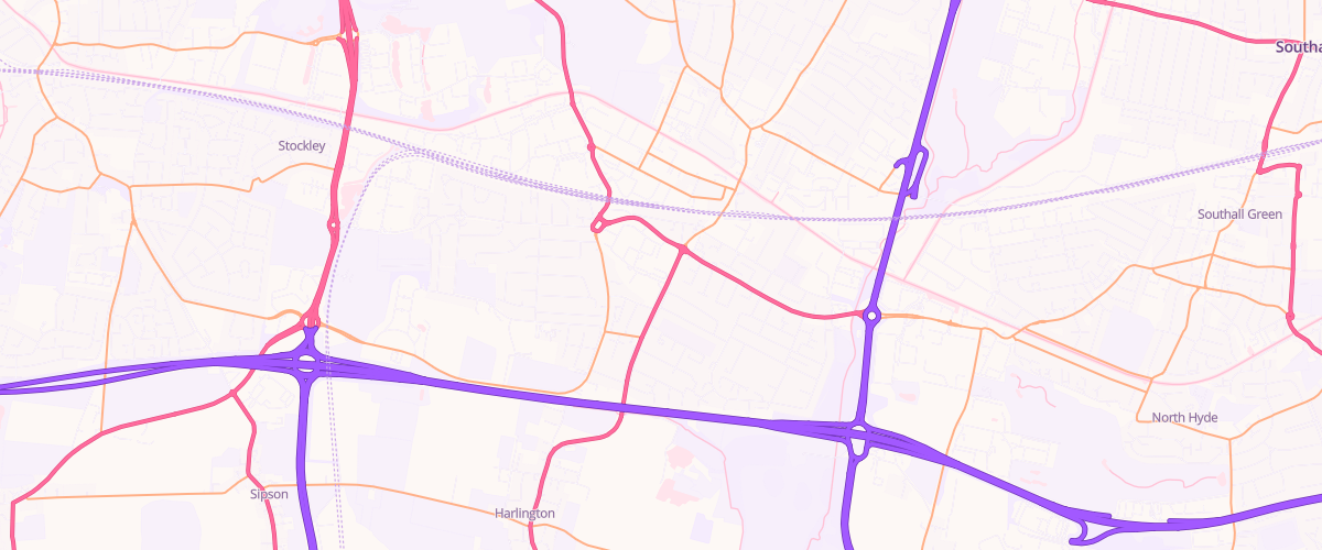 Map showing the location of Asda Hayes Superstore
