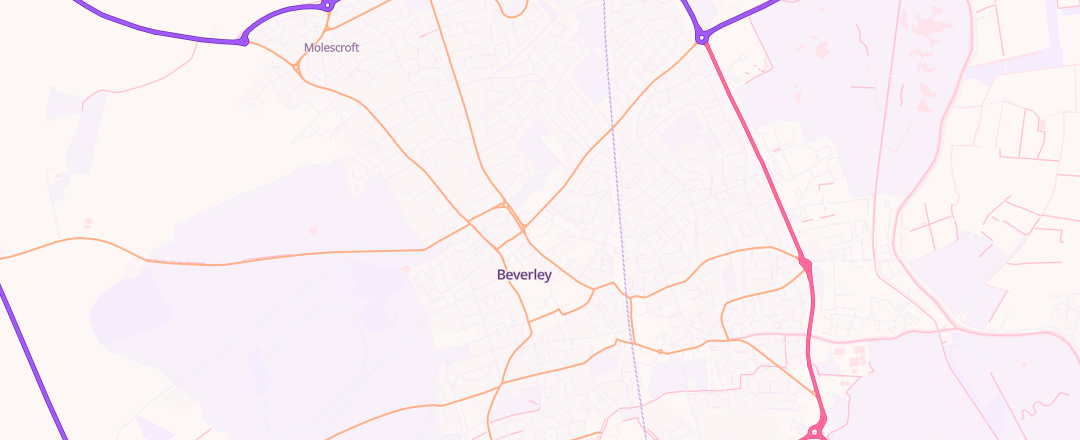 Map showing Kwik - Fit, Beverley