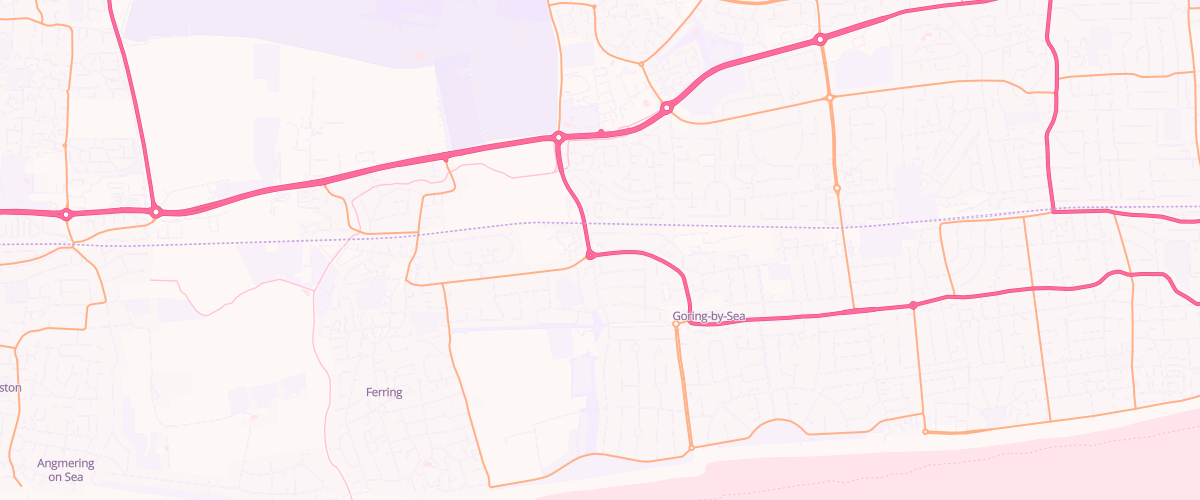 Map showing the location of Steeles Of Worthing