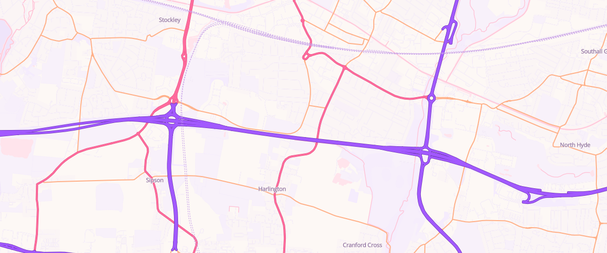 Map showing the location of Asda Heathrow North Express