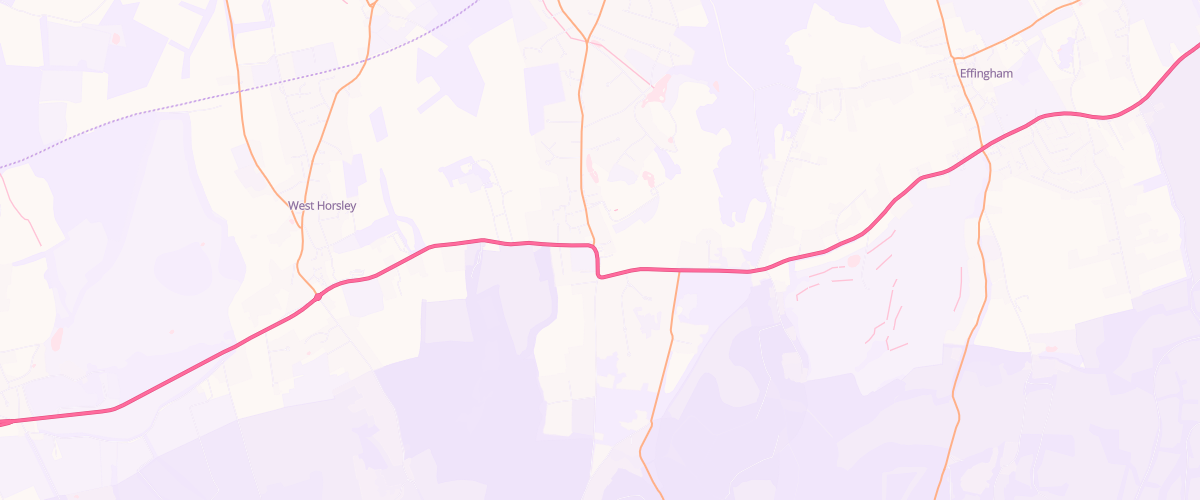 Map showing the location of Shell Little Waitrose Horsley