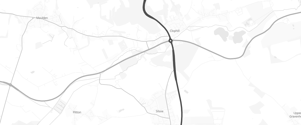 Map showing the location of Ascona New County Service