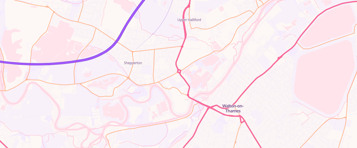 Map showing the location of Mfg Shepperton