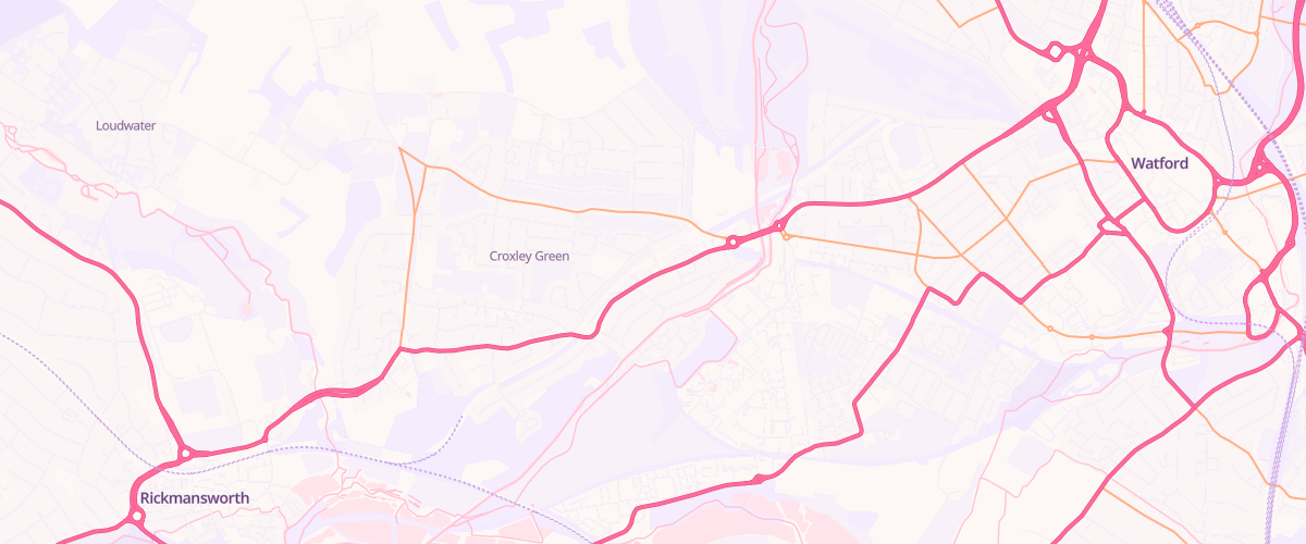 Map showing the location of Shell Croxley Green