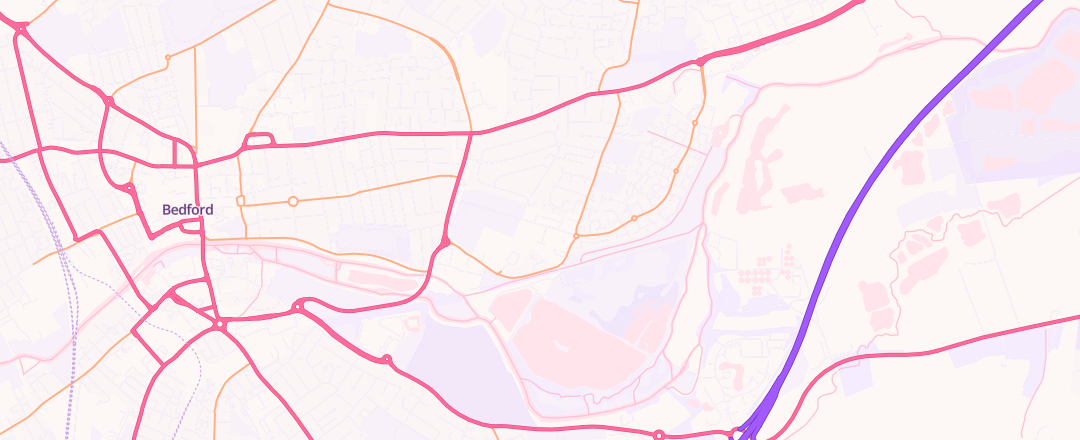 Map showing Automotive Services Bedford, Bedford