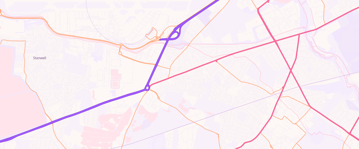 Map showing the location of Mfg Bedfont