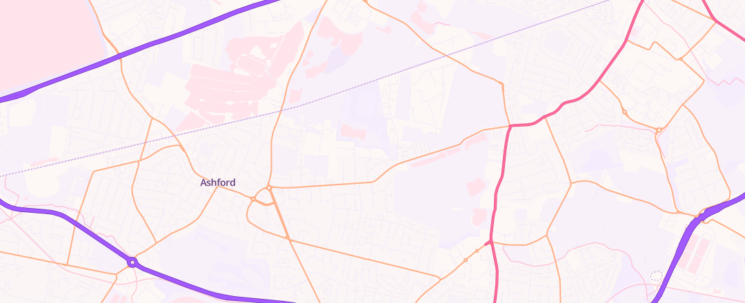 Map showing Bridge Auto Services, Ashford