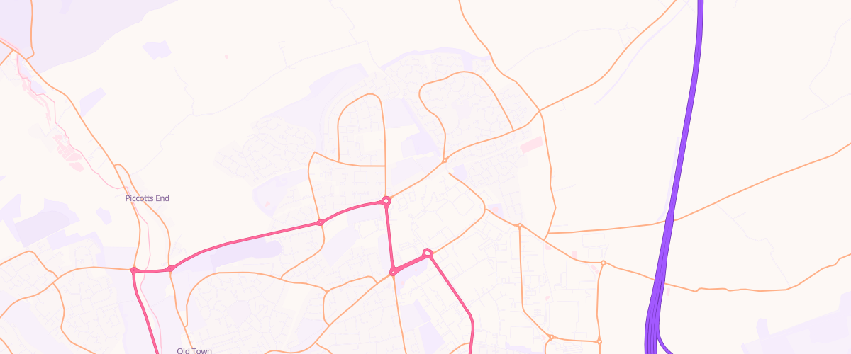 Map showing the location of Asda Hemel Hempstead Express
