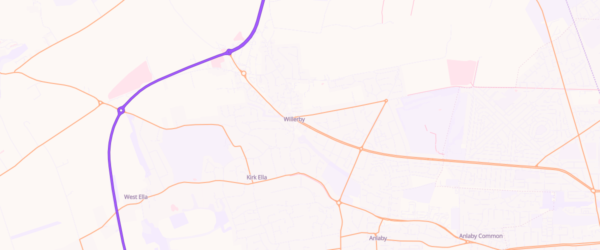 Map showing the location of Willerby Kirk Ella Esso