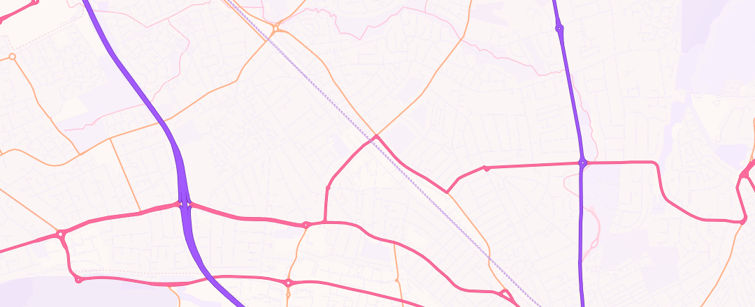 Map showing Mot Time, Luton