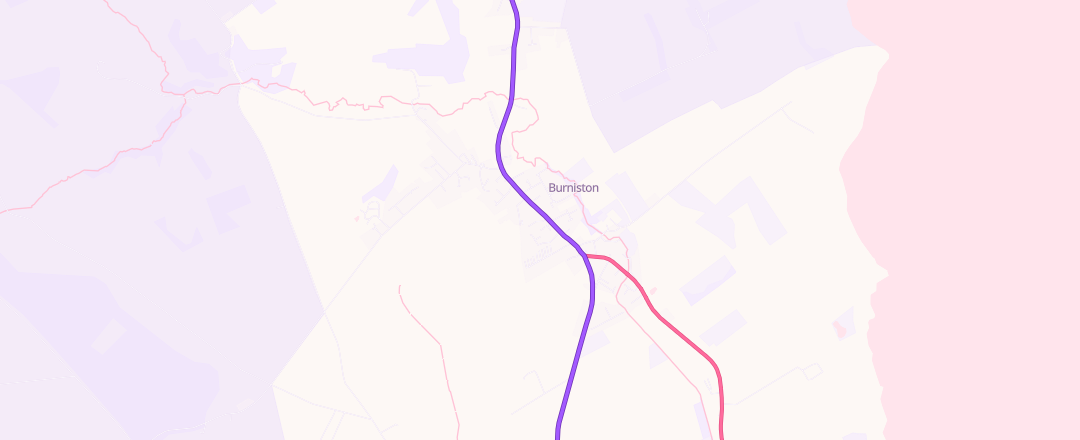 Map showing Burniston Motor Works, Scarborough