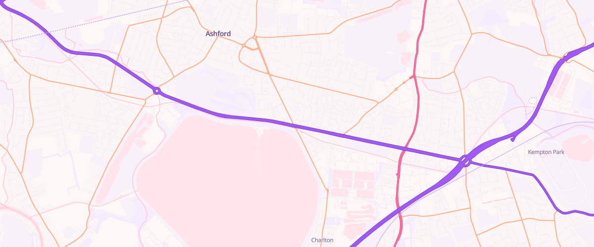 Map showing the location of Ashford Sf Connect