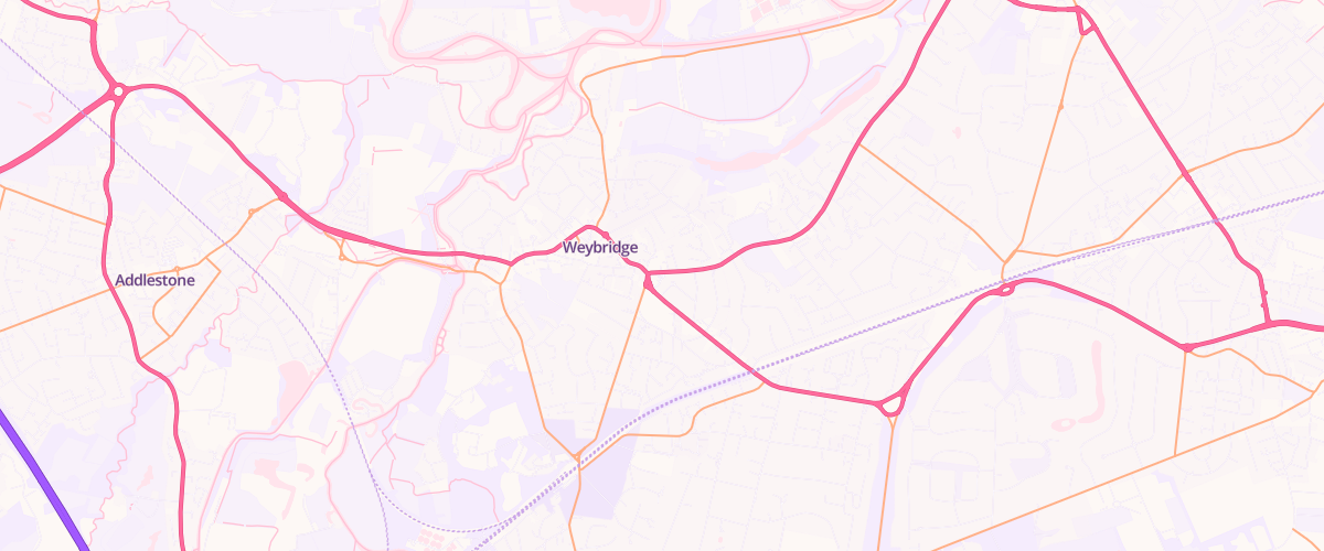 Map showing the location of Shell Co-Op Weybridge