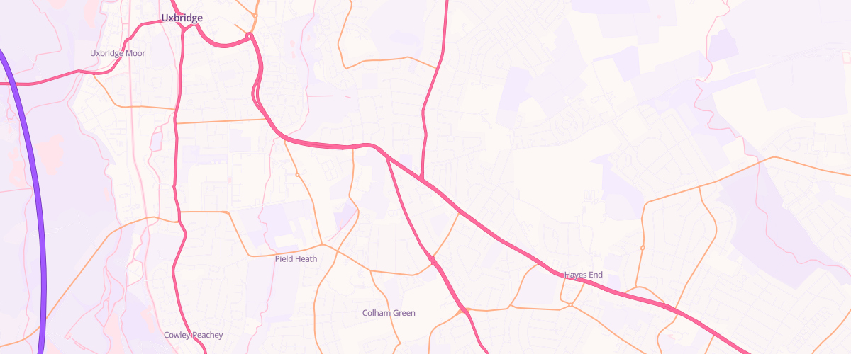 Map showing the location of Hillingdon Sf Connect