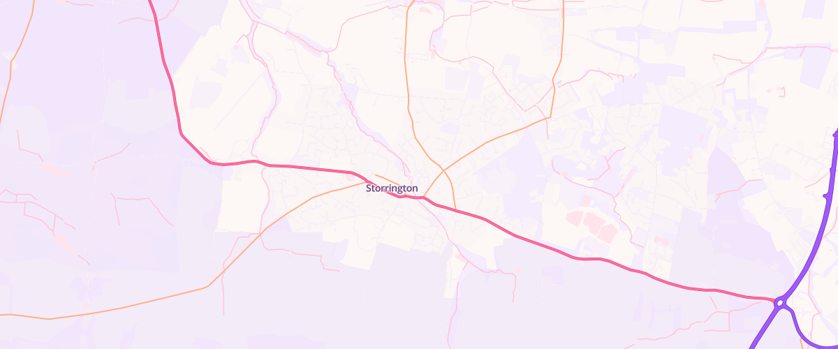 Map showing the location of Storrington
