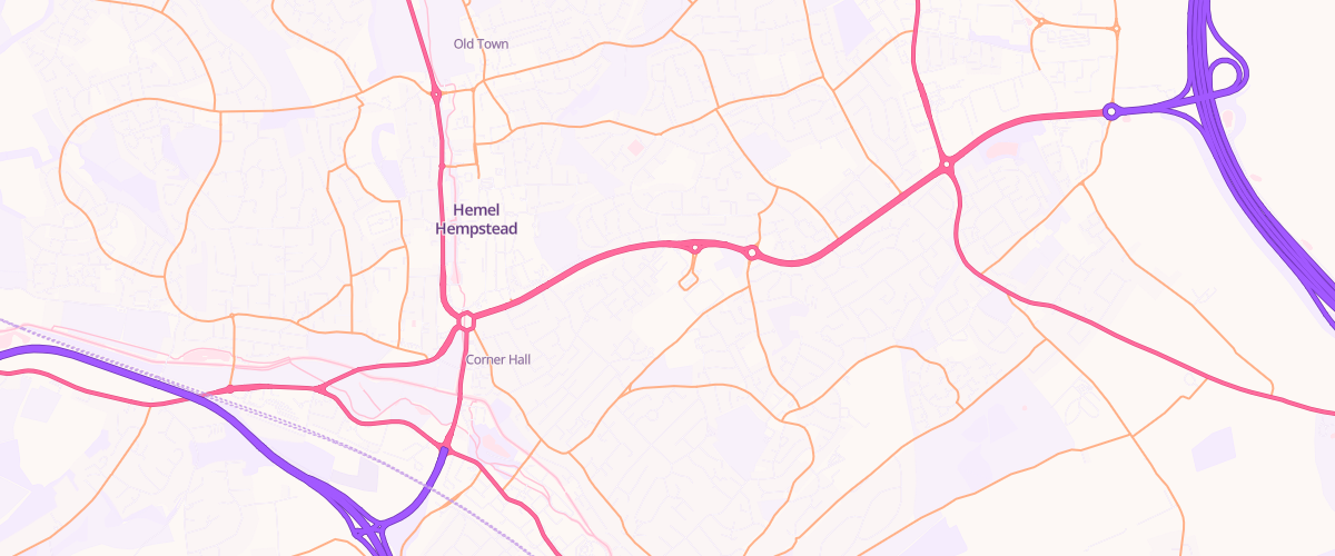 Map showing the location of Hemel Hempstead Extra Petrol