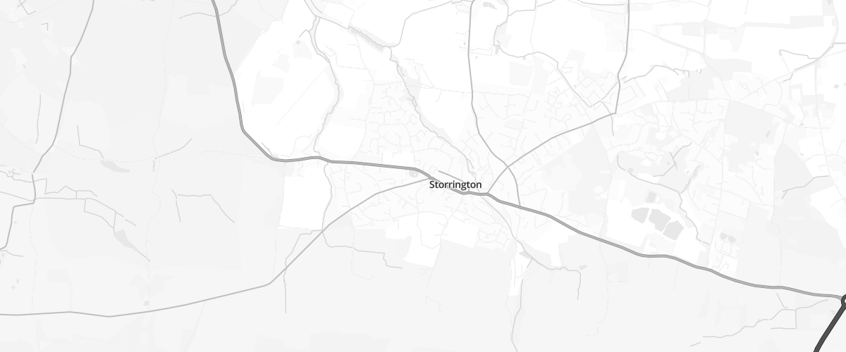 Map showing the location of Storrington Esso Express