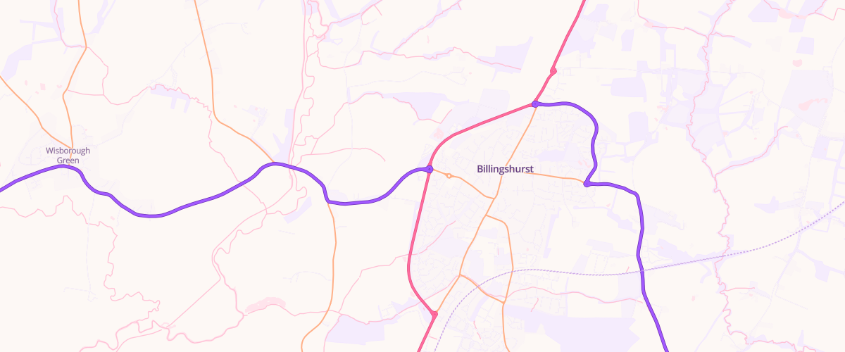 Map showing the location of Eg Billingshurst Pfs