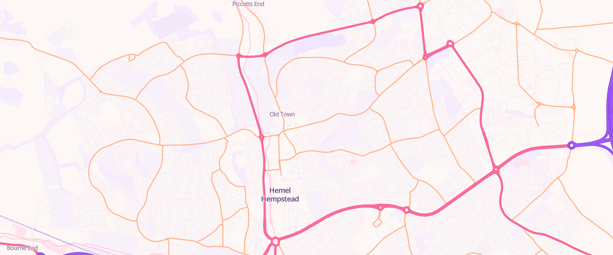 Map showing the location of Queensway Service Station