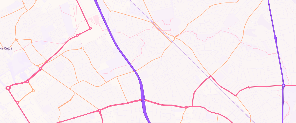 Map showing the location of Mfg Leagrave
