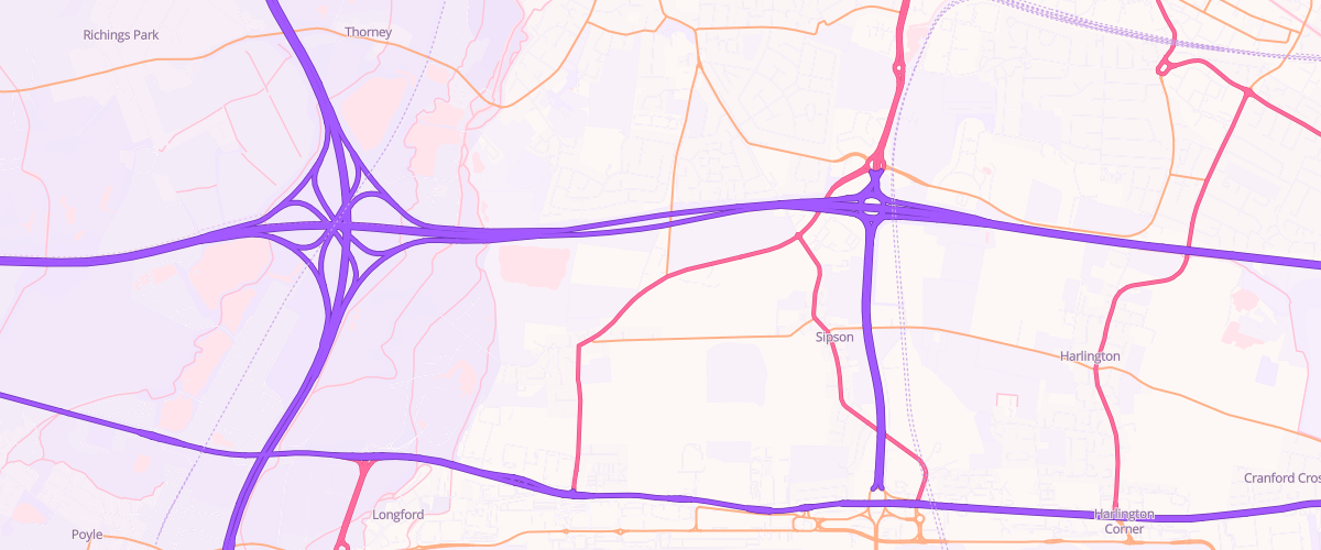 Map showing the location of Shell Co-Op West Drayton