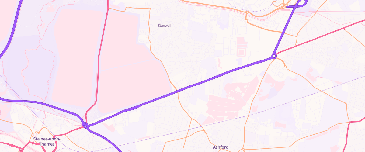 Map showing the location of Ashford Middlesex Extra Petrol