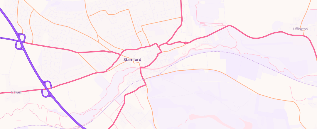 Map showing Project One, Stamford