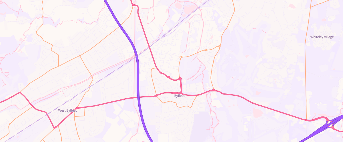 Map showing the location of Brooklands Extra Petrol Filling