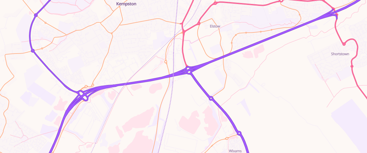 Map showing the location of Bedford Sf Connect