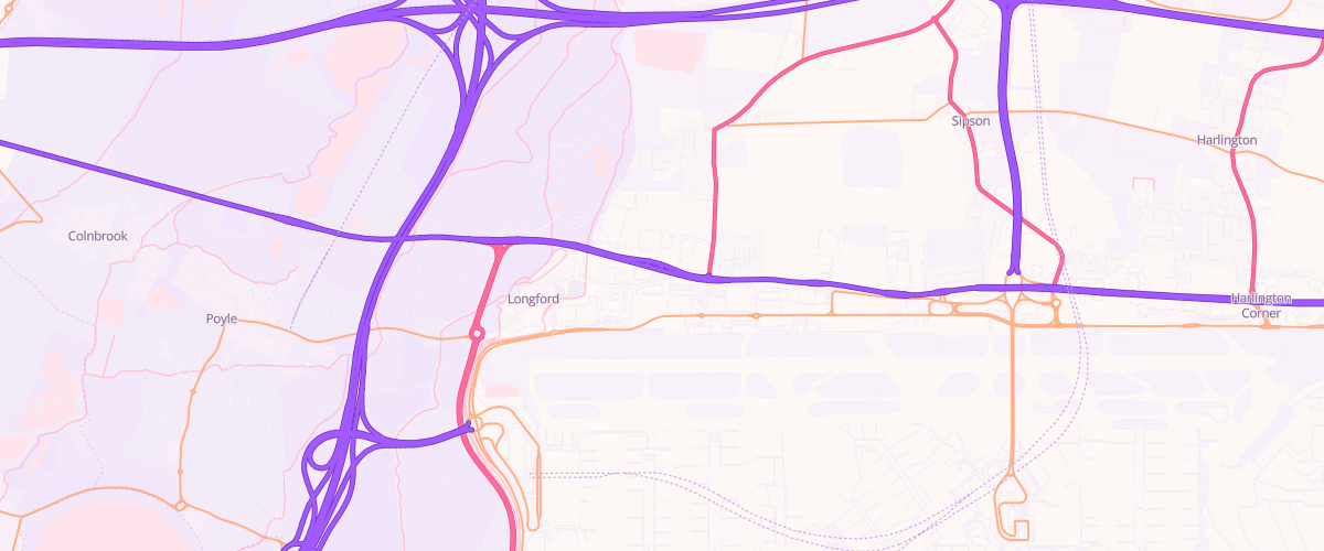 Map showing the location of Shell Heathrow