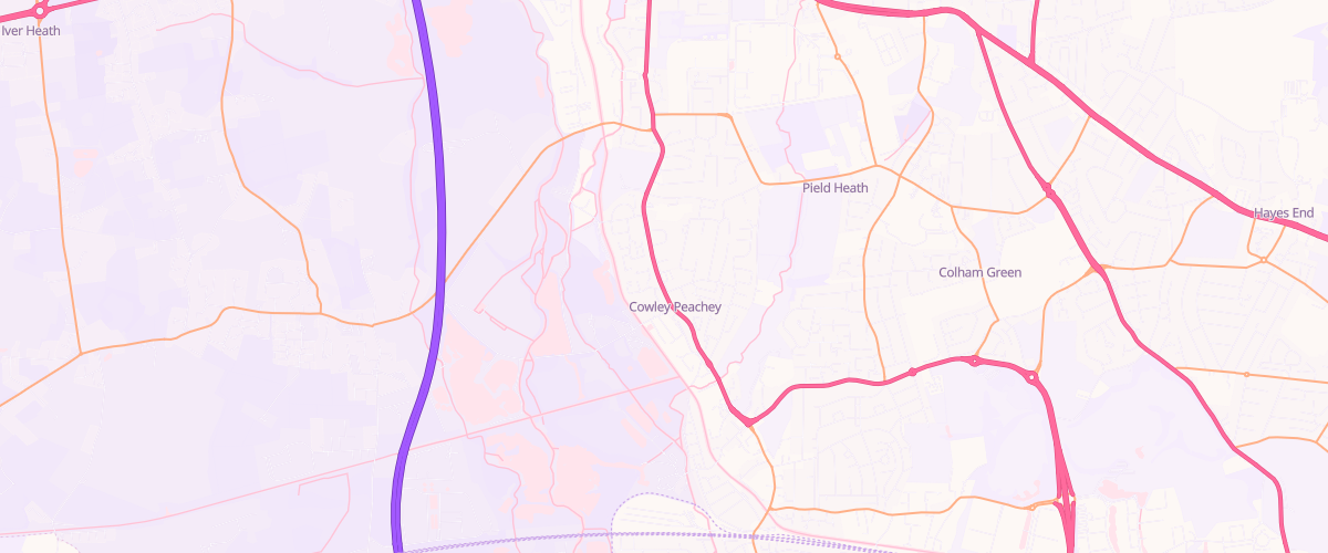 Map showing the location of Cowley Esso Express