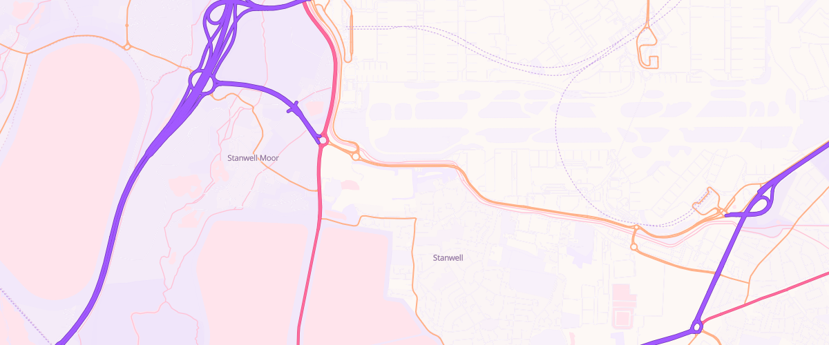 Map showing the location of Asda Heathrow South Express