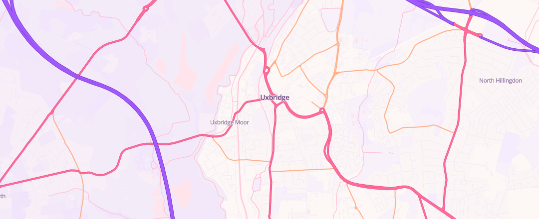 Map showing Kwik-Fit, Uxbridge