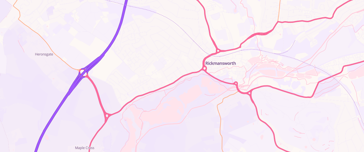 Map showing the location of Mfg Rickmansworth