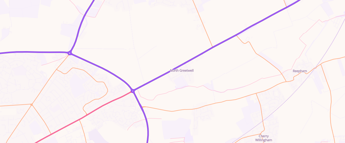 Map showing the location of Ascona Wragby Road Service