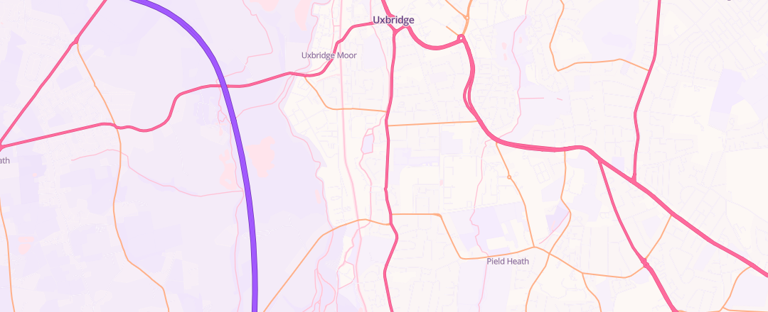 Map showing Allen Ford, Middlesex