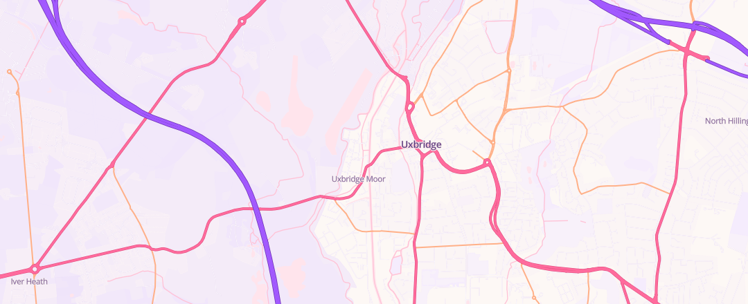Map showing Halfords Autocentre, Uxbridge