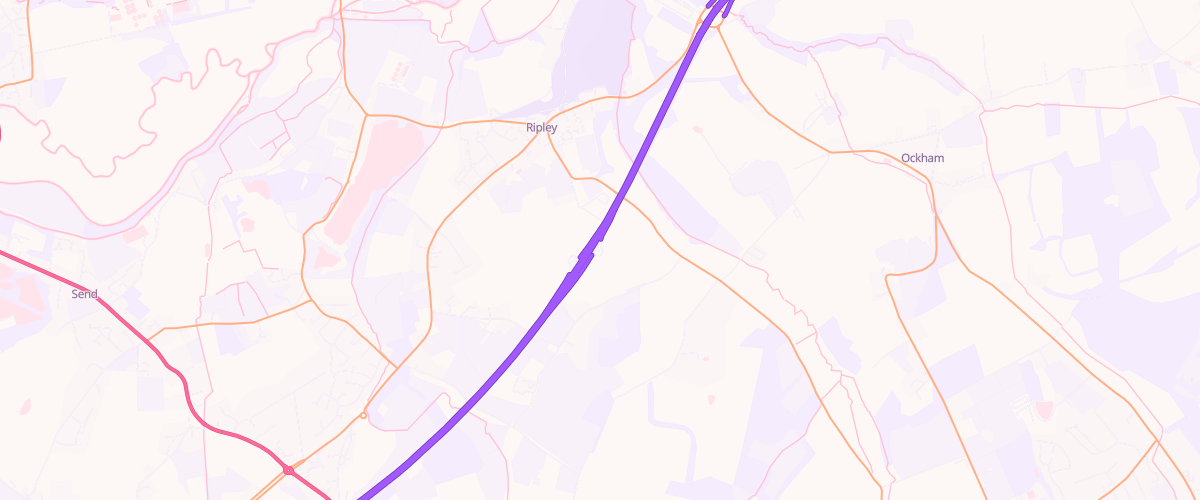 Map showing the location of Wisley South Sf Connect
