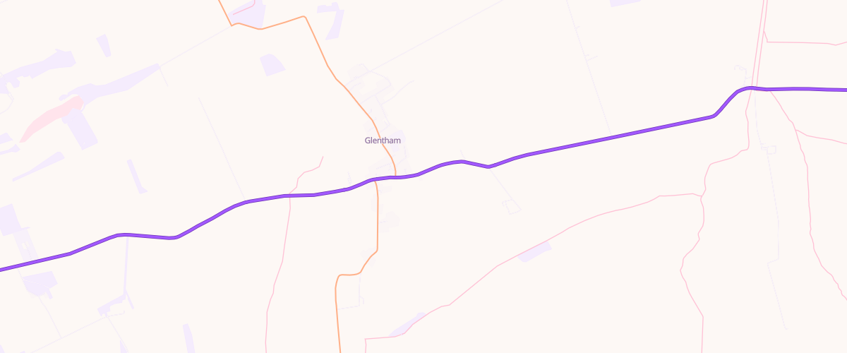 Map showing the location of Glentham Motors