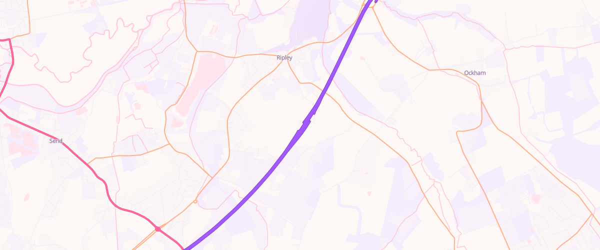 Map showing the location of Wisley North Sf Connect