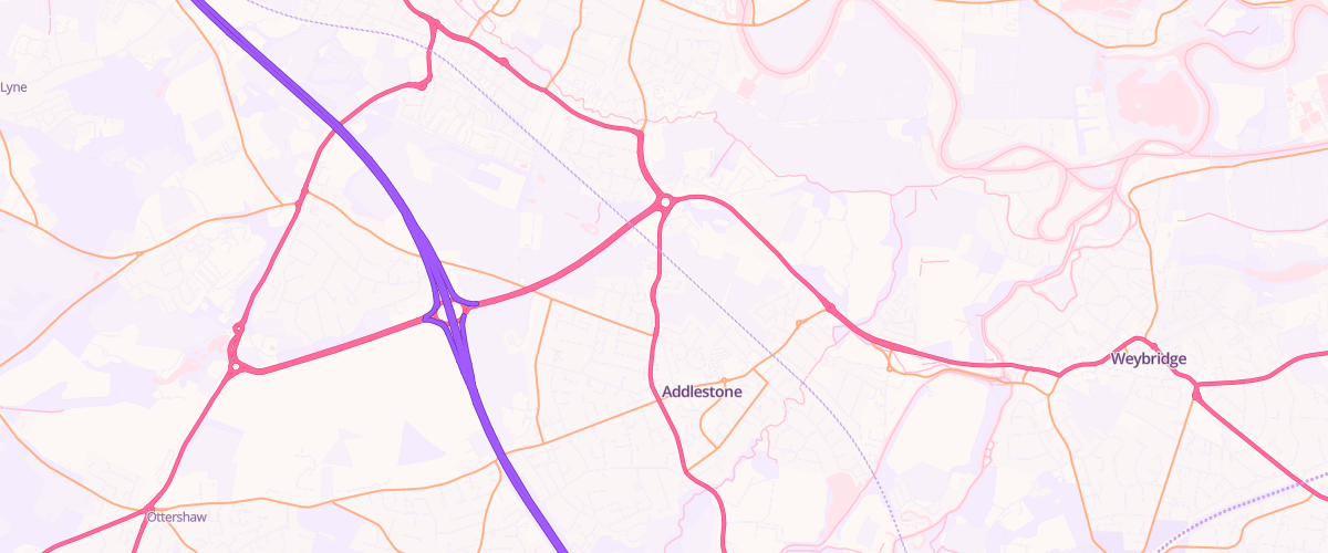 Map showing the location of Shell Co-Op Addlestone